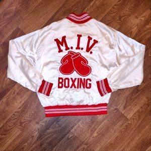 Vintage Varsity West Wind Official M.I.V. Boxing Jacket Size Large
